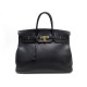 SAC A MAIN HERMES BIRKIN 35 TAURILLON CLEMENCE NOIR ATTRIBUTS DORE BLACK HANDBAG