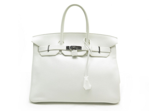 sac a main hermes birkin 35 palladie cuir graine blanc