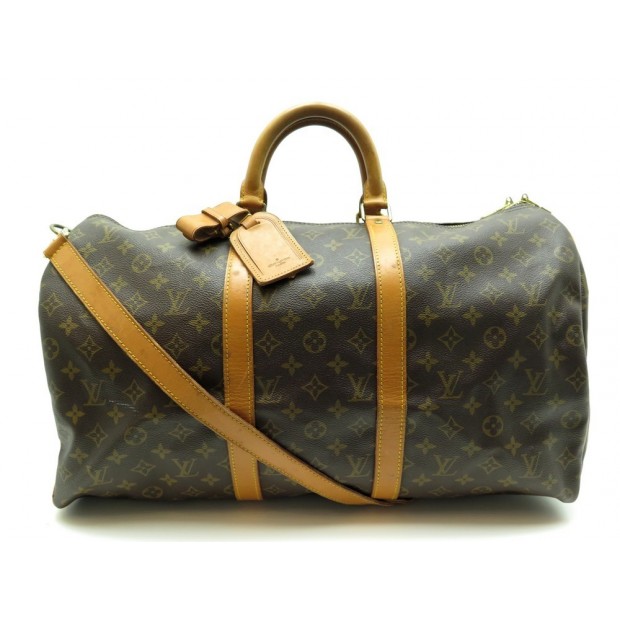 AAL3796 100B Louis Vuitton Keepall Bandouliere 50 Brown Monogram Canvas 