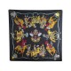 NEUF FOULARD HERMES LES FETES DU ROI SOLEIL MICHEL SOIE JACQUARD NOIR SCARF 375€