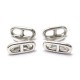 NEUF BOUTONS DE MANCHETTES HERMES CHAINE ANCRE EN ARGENT + ECRIN CUFFLINKS 550€