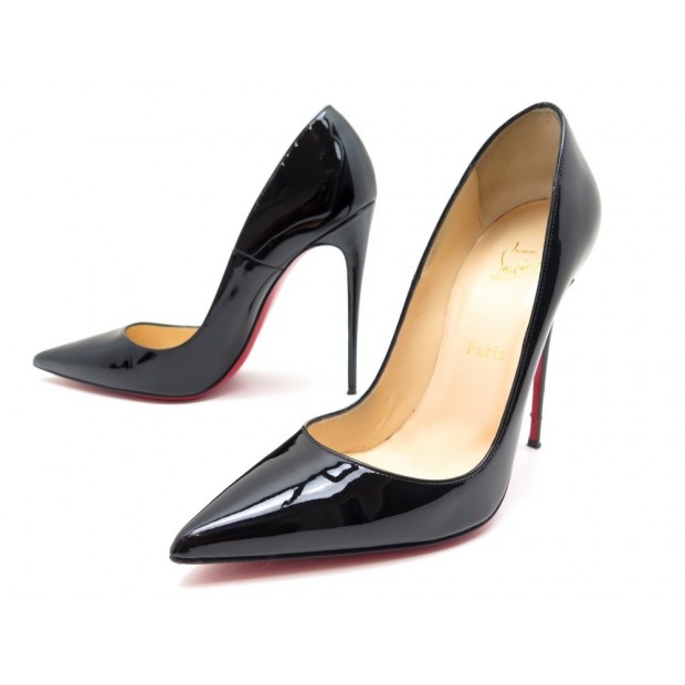 CHAUSSURES CHRISTIAN LOUBOUTIN SO KATE 40 EN CUIR VERNIS NOIR + BOITE SHOES 575€