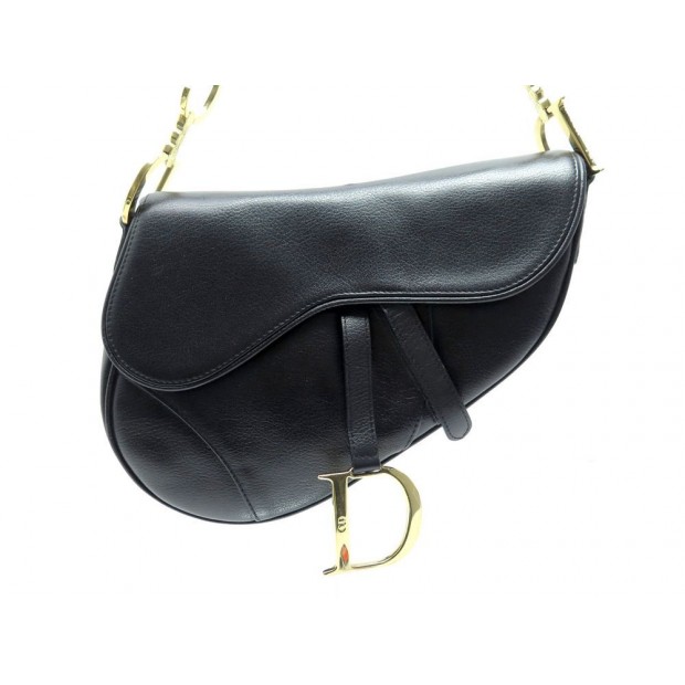 SAC A MAIN CHRISTIAN DIOR SADDLE M0446CWGH_M900 CUIR NOIR LEATHER HAND BAG 2600€