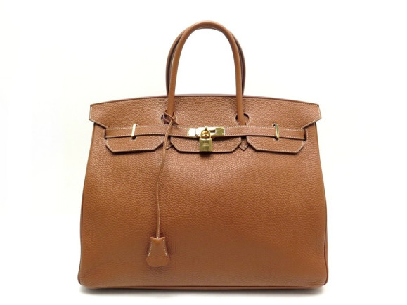 sac a main hermes birkin 40 en cuir togo gold boite