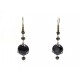 BOUCLES D'OREILLES PASQUALE BRUNI SISSI OR ONYX & DIAMANTS NOIRS EARRINGS 4800€