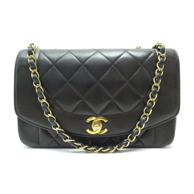 SAC A MAIN CHANEL DIANA TIMELESS BANDOULIERE CUIR MATELASSE MARRON HANDBAG 4200€