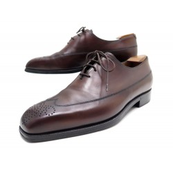 CHAUSSURES BERLUTI RICHELIEU 4 OEILLETS BOUT FLEURI 6.5 40.5 CUIR MARRON 1760€