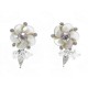 BOUCLE OREILLE DIOR FLEUR ET STRASS 