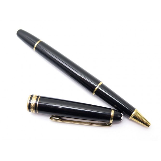 STYLO BILLE MONTBLANC MEISTERSTUCK CLASSIQUE 12890 DORE ROLLERBALL NOIR PEN 405€