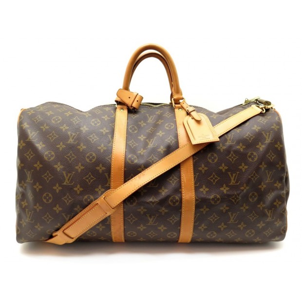 sac de voyage louis vuitton keepall 55 a main en toile