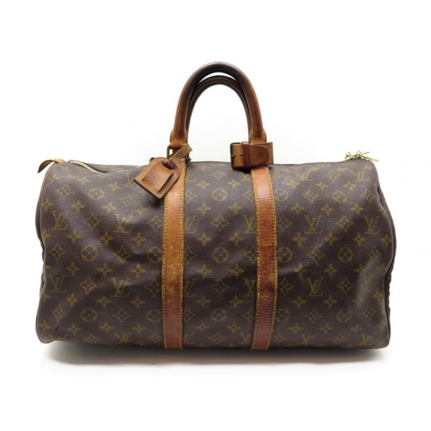 VINTAGE SAC DE VOYAGE A MAIN LOUIS VUITTON KEEPALL 45 TOILE MONOGRAM BAG 