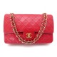 VINTAGE SAC A MAIN CHANEL TIMELESS CUIR ROUGE 