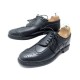 CHAUSSURES BURBERRY 40 DERBY BOUT FLEURI EN CUIR GRAINE NOIR LEATHER SHOES 650€