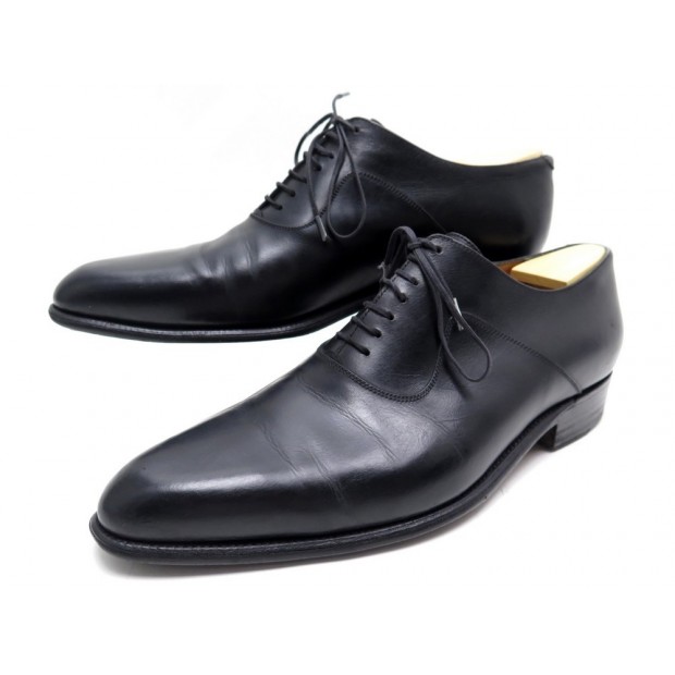 CHAUSSURES JM WESTON GRAPHIC 446 RICHELIEU 8E 42 EN CUIR NOIR LEATHER SHOES 875€