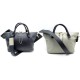 SAC CHLOE BAYLEE CUIR NOIR ET GRIS 