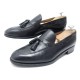CHAUSSURES BERLUTI 7 41 MOCASSINS A PAMPILLES EN CUIR NOIR LEATHER LOAFERS 1280€