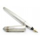 STYLO PLUME CARTIER PASHA A CARTOUCHES EN METAL PLAQUE ARGENT FOUNTAIN PEN 900€