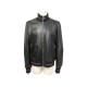 NEUF VESTE GUCCI BLOUSON 58 IT 56 FR XL CUIR NOIR BANDE WEB LEATHER JACKET 3200€