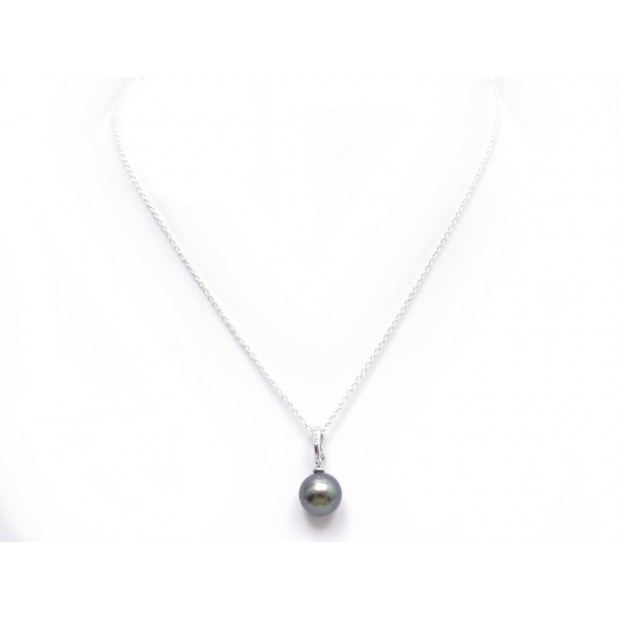 NEUF COLLIER EN ARGENT 925 + PERLE DE CULTURE TAHITI 