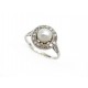 BAGUE OR ET DIAMANTS PERLE 3.1GR