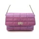 NEUF SAC A MAIN CHANEL 2.55 EN TOILE VIOLET ANSE METAL + BOITE HAND BAG 3250€