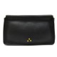 NEUF POCHETTE JEROME DREYFUSS CLIC CLAC M EN CUIR GRAINE NOIR TROUSSE POUCH 185€