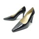 NEUF CHAUSSURES CHANEL 40.5 ESCARPINS EN CUIR VERNI NOIR LEATHER PUMP SHOES 690€