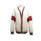 GILET GUCCI CARDIGAN OVERSIZE EN MAILLE M 48 EN LAINE BANDES WEB PULLOVER 1500€