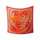 CHALE HERMES CIRCUIT 24 FAUBOURG EN CACHEMIRE ET SOIE ORANGE CASHMERE SHAWL 950€