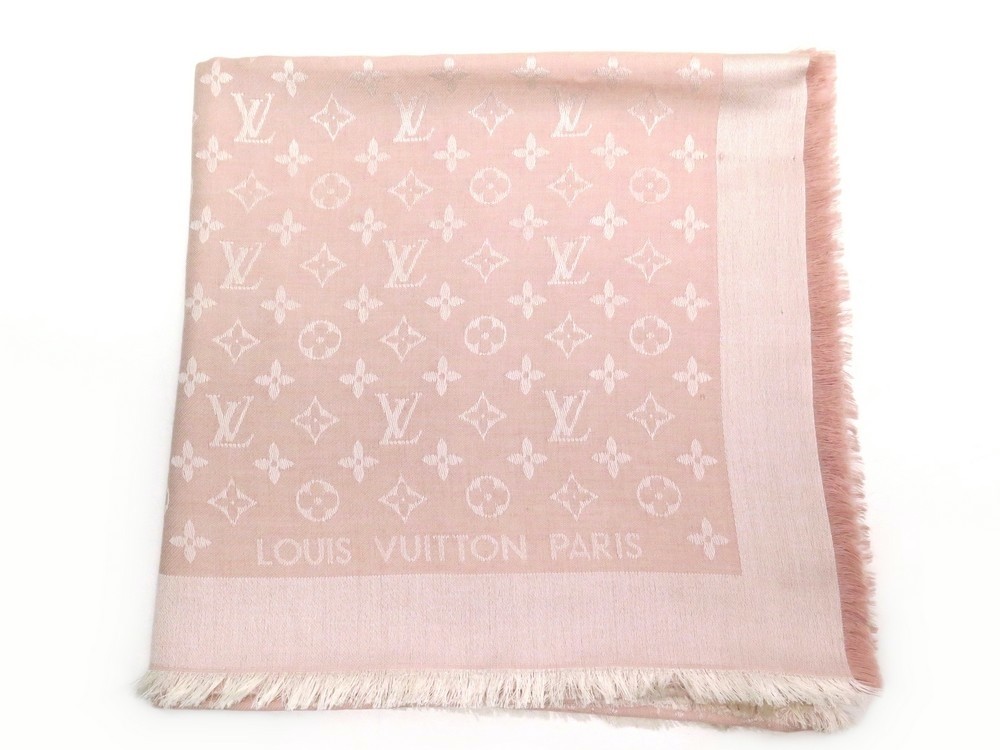 chale louis vuitton monogram lv m71329 en soie laine