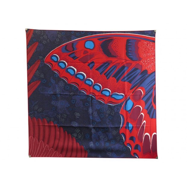 NEUF FOULARD HERMES L'ESPRIT DE LA FORET ALICE SHIRLEY SOIE ROUGE + BOITE 375€