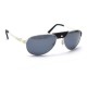 NEUF LUNETTES DE SOLEIL CARTIER SANTOS DUMONT T8200891 AVIATEUR ARGENTE 890€