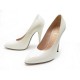 NEUF CHAUSSURES GUCCI ELASIA 465991 ESCARPINS 37.5 IT 38.5 FR EN CUIR BLANC 760€