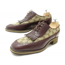 CHAUSSURES GUCCI THOMPSON OXFORD 510111 RICHELIEU 9 44 FR TOILE JACQUARD 1175€