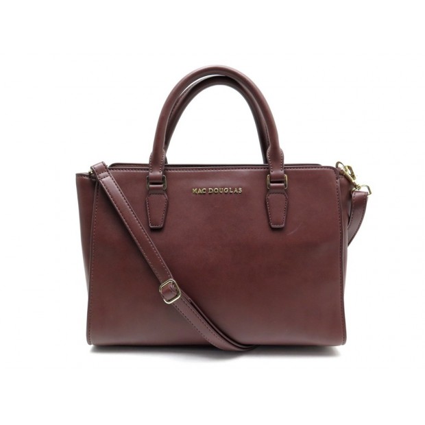 SAC A MAIN MAC DOUGLAS BANDOULIERE EN CUIR MARRON BROWN LEATHER HANDBAG 390€