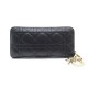 PORTEFEUILLE DIOR LADY CUIR NOIR & DORE 