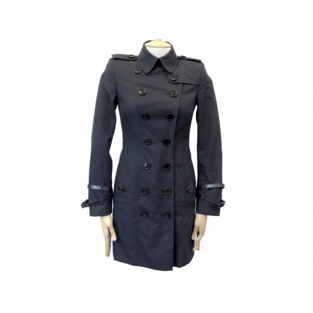 NEUF MANTEAU BURBERRY TRENCH CINTRE 3951572 T 34 S BLEU CEINTURE COAT 1745€