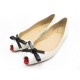 CHAUSSURES CHRISTIAN LOUBOUTIN BALLERINE CUIR BLANC 37 