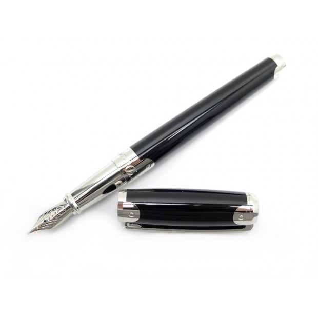 NEUF STYLO PLUME ST DUPONT LINE D ELYSEE CARTOUCHES LAQUE NOIR + BOITE PEN 610€