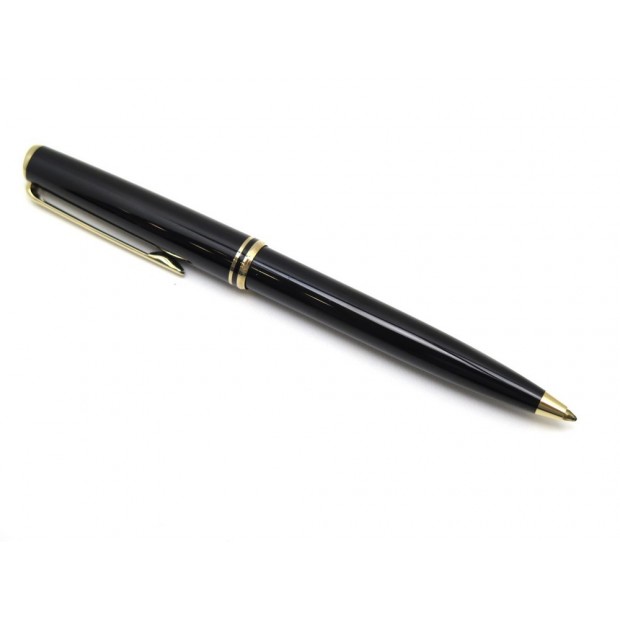 VINTAGE STYLO BILLE MONTBLANC CLASSIQUE RESINE NOIR BLACK BALLPOINT PEN 365€