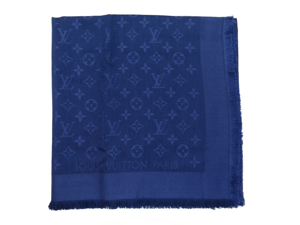 Louis Vuitton M72412 Monogram Shawl - Night Blue