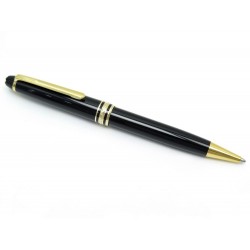 STYLO BILLE MONTBLANC MEISTERSTUCK CLASSIQUE DORE 10883 RESINE NOIR + ECRIN 360€