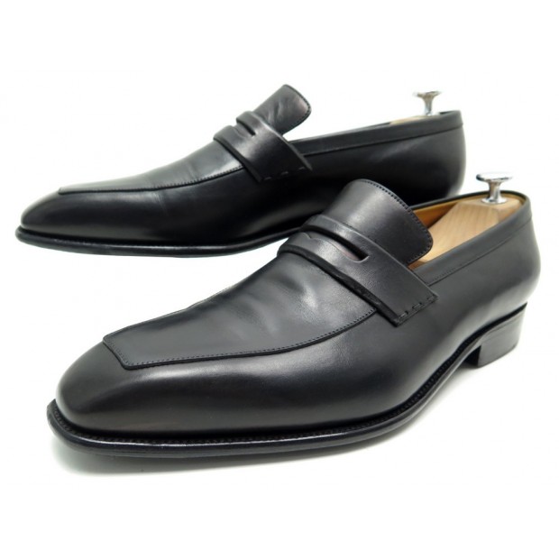 CHAUSSURES JM WESTON 7.5E 41.5 LARGE CUIR NOIR 