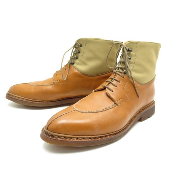 CHAUSSURES HESCHUNG BOTTILLONS GINKGO 7.5 41 BOTTINES EN TOILE & CUIR CAMEL 520€