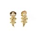NEUF BOUCLES D'OREILLES YVONNE LEON MINI CROCO OR JAUNE DIAMANTS EARRINGS 880€