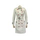 NEUF IMPERMEABLE BURBERRY SANDRINGHAM BEIGE T 34 BOUTONS ROSES