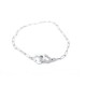 BRACELET DINH VAN DOUBLE COEUR R9 EN OR BLANC 18K 17 CM MENOTTES WHITE GOLD 790€