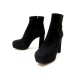 BOTTINES MIU MIU 37.5 DAIM NOIR 