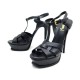 CHAUSSURES YVES SAINT LAURENT TRIBUTE CUIR NOIR 38 