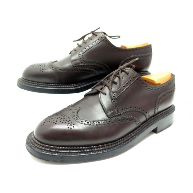 CHAUSSURES JM WESTON TRIPLE SEMELLE 590 8D 42 DERBY BOUT FLEURI CUIR SHOES 1185€